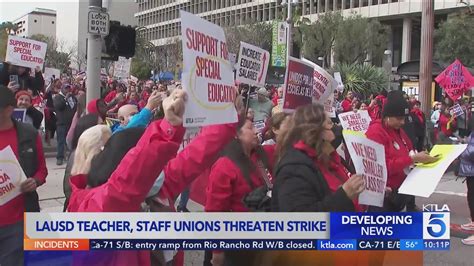 LAUSD unions announce dates of potential 3-day strike